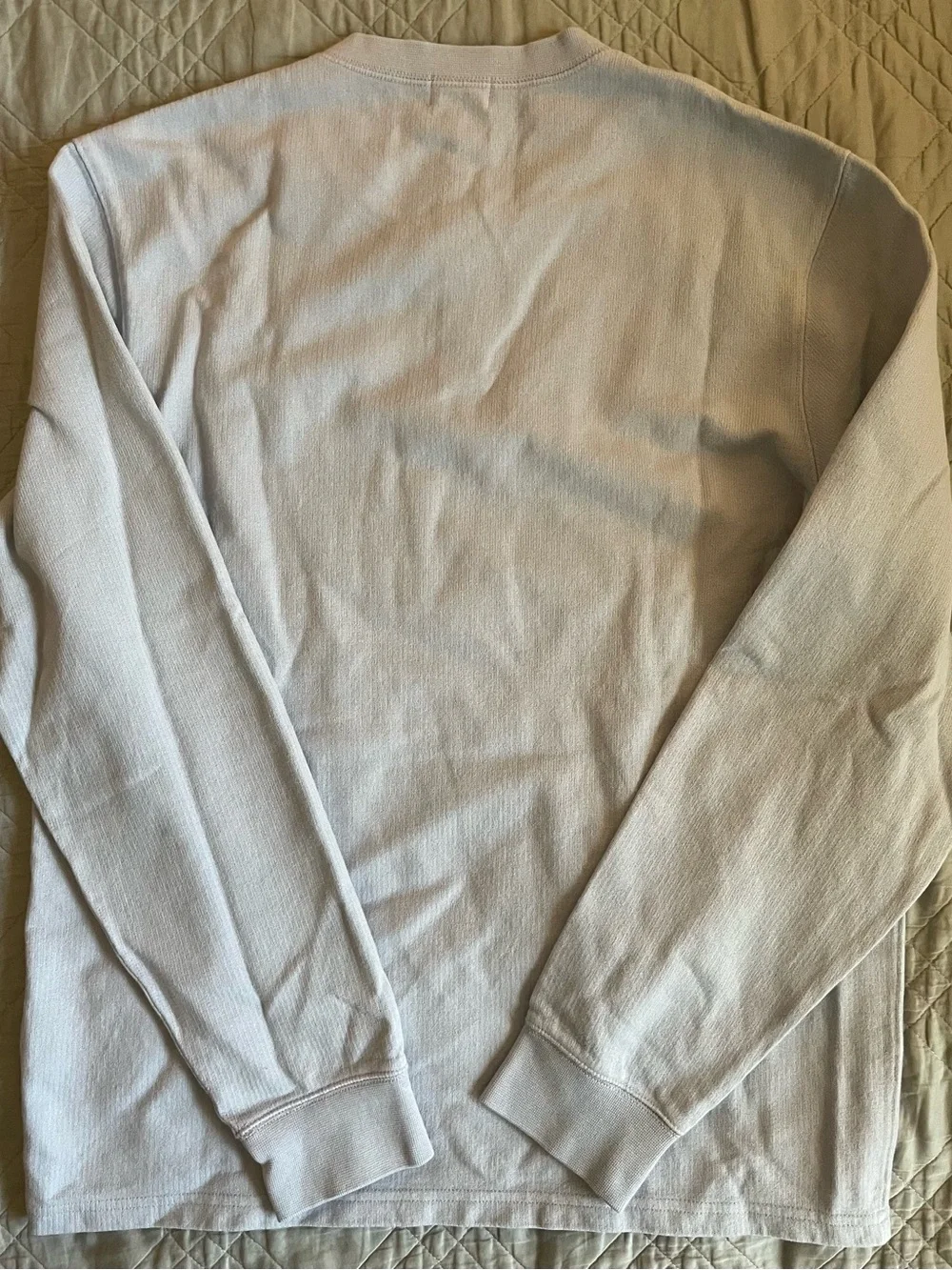 J. CREW Dense cotton herringbone henley in Peri Shadow Size M NWT $79.50 CR408